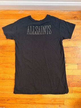 All Saints Black Crewneck Tshirt dress